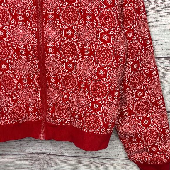 Janie and Jack Kid's Juno Valentine Red & White Bandana Bomber Jacket Size 10 - Picture 10 of 10